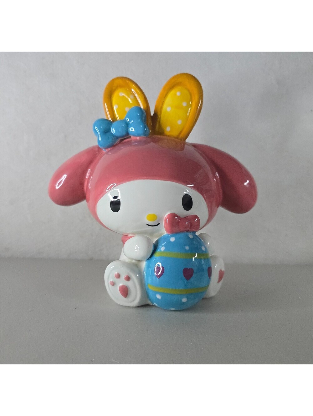 Blue Sky Clayworks Ceramic Hello Kitty My Melody Bunny Egg Figure 24470 Easter